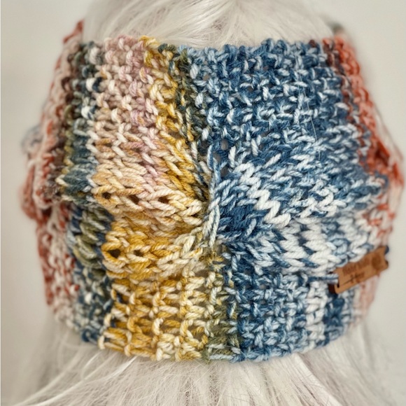 Hand Knits 2 Love Headband Headwrap Bandana Turban Earwarmer Braids Cables Hip - Picture 9 of 11